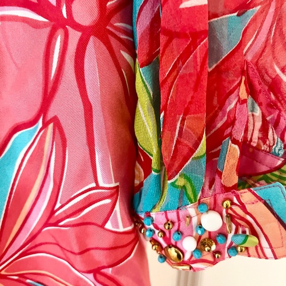 Lilly Pulitzer Jubilee Seamus Beaded Silk Dress - Picture 5 of 9